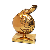 Trophée entreprise en bronze de fonderie(Hauteur 15cm - Poids 1,2kg)