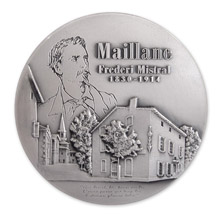 Médaille relief en creux Ville de Maillane 