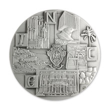 Médaille finition vieil argen Ville de Nice