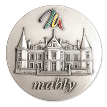 Médaille finition vieil argent Ville de Mably