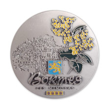 Médaille finition vieil argent Ville de Bormes-les-Mimosas