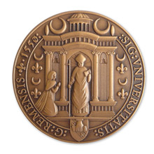 Médaille finition Patine Bronze Université de Reims