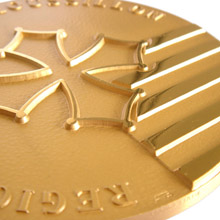 Détail médaille motif poli Languedoc Roussillon