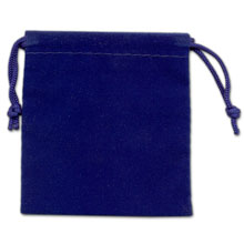 Médaille pochette en velours bleu