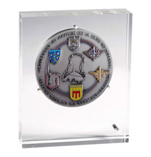 Médaille support altu glass Base de défense de Clermont-Ferrand