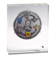 Médaille d'armée dans support altu-glass