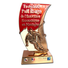Trophée sportif bronze Trophée Pull Rouge