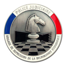 Médaille Police Judiciaire Brigade de Répression de la Délinquance Economique