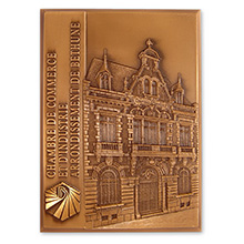 Plaque en bronze estampé 110*80mm