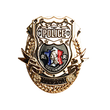 Insigne de police en zamak 70mm de haut